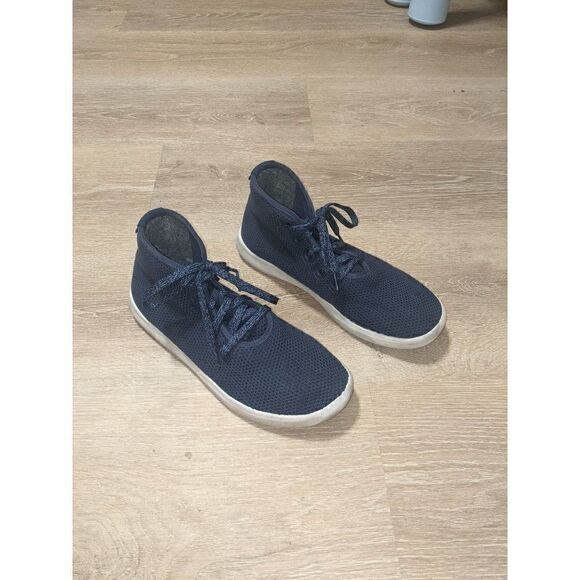 Allbirds Tree Toppers High Tops Men's Size 8 Classic Marine Navy Blue White - Picture 15 of 15